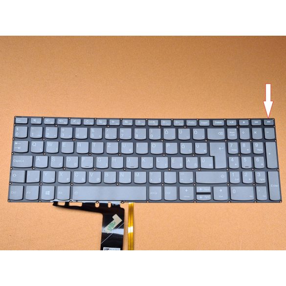 LV14B - klaviatúra magyar világító, szürke (Lenovo IdeaPad 5000-15 520-15 520-15IKB 320S-15 320-15IS