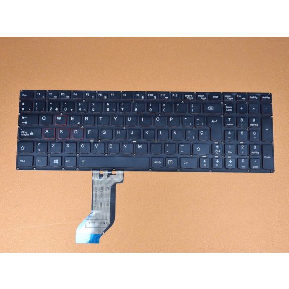 LV29 - klaviatúra spanyol SP, fekete világító Ideapad Y700-15ISK, Y700-17ISK, Y700-15ISE, Y700-15ACZ