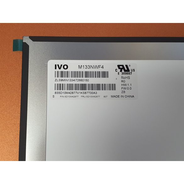 M133NWF4 R0 IVO 13,3" IPS screen - FHD, SLIM, 30 pin, Matte (NEAR BEZEL)