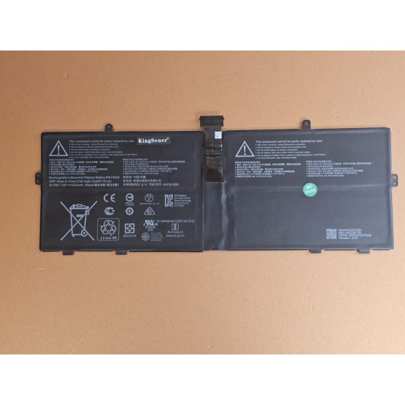 Kingsener akku 916TA135H Microsoft Surface Go 1943 12.4" M1187088-004 / 7.58V 39.7Wh