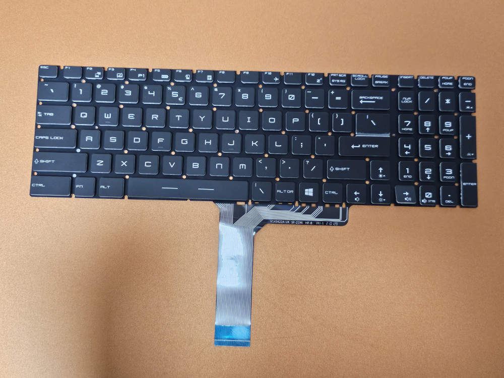 MSI01 - klaviatúra angol US, fekete világító MSI GE72 GE62 W